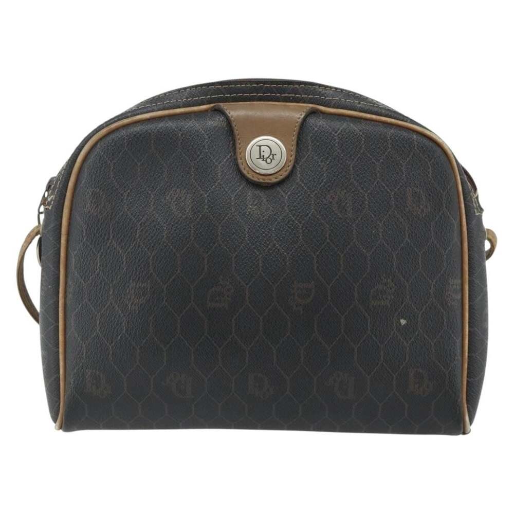 Dior Honeycomb Canvas Shoulder Bag Black